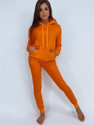 Eredeti narancs színű női kapucnis pulóver Basic