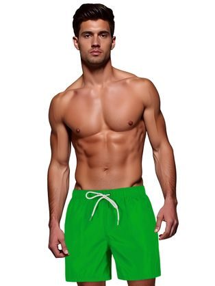 Modern zöld férfi fürdőruha