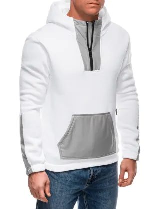 Érdekes fehér férfi pulóver B1696