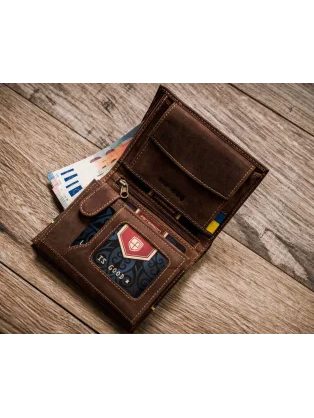 Trendi barna férfi pénztárca Mountains