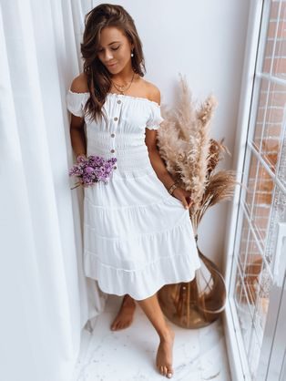 Ecru színű pamut ruha Summer breeze