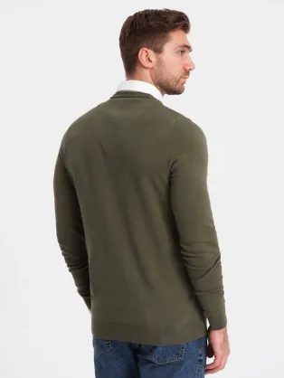 Divatos férfi fehér rövid ujjú pulóver V1 TSCT-0251 TSCT-0251