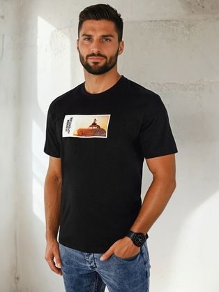 Eredeti fekete póló lenyomattal