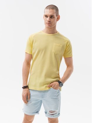 Egyszínű sárga póló S1182