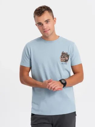 Halvány kék póló lenyomattal V2 TSPT-0167