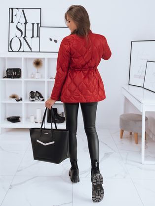 Stílusos piros női steppelt kabát Ontario