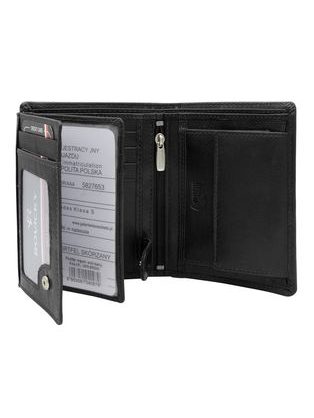 Stílusos fekete álló pénztárca A608