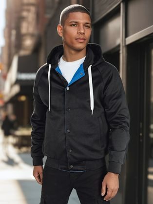 Steppelt fekete átmeneti kabát