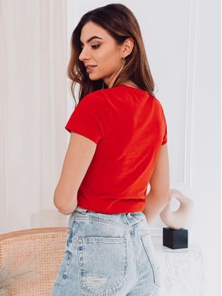 Egyszerű piros női póló SLR001