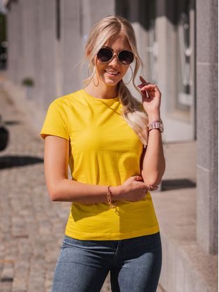 Egyszerű sárga női póló SLR001