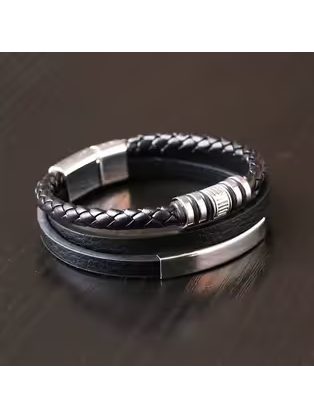 Sötétkék bőr férfi öv Rio