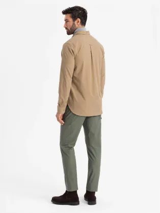 Fekete-fehér kockás flanel ing mellzsebekkel