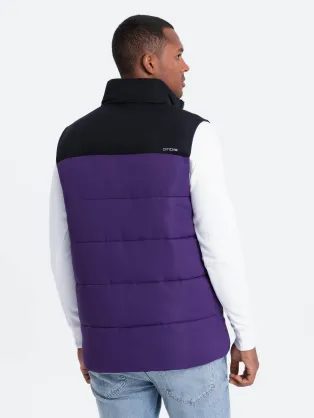 Modern barna elegáns mellény V2 BLZV-0144