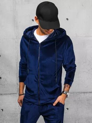 Sötét kék cipzáros melegítő együttes