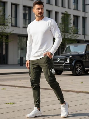 Időtlen zöld jogger nadrág