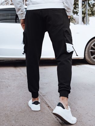 Trendi fekete jogger nadrág P1383