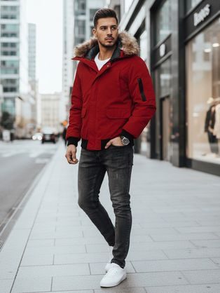 Stílusos sötét kék bomber dzseki V2 OM-JALP-0143