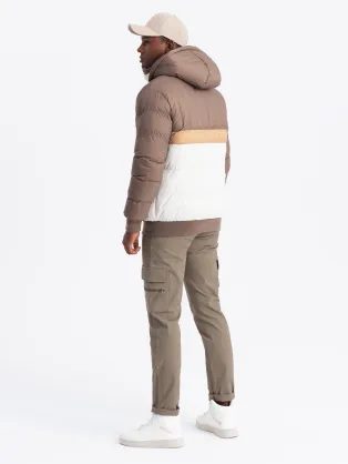 Modern zöld téli bomber dzseki