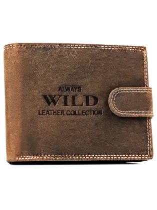 Férfi bőr pénztárca barna színben WILD