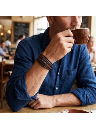 Sötétkék bőr férfi öv Rio