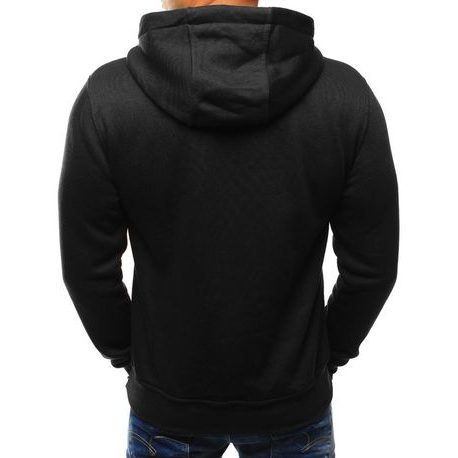 Klasszikus fekete kapucnis pulóver