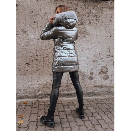 Modern sötétszürke női kabát Indigo