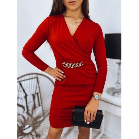 Elegáns piros női ruha Mendes