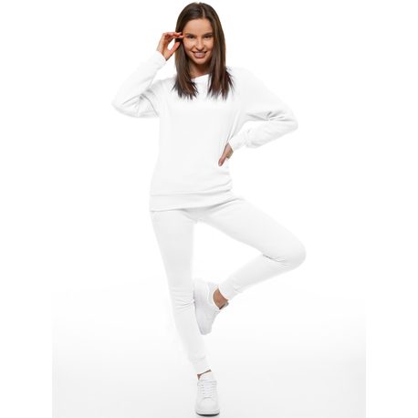 Kényelmes fehér női pulóver JS/W01Z
