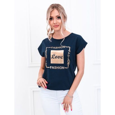 Gránit színű női póló Love lenyomattal SLR033