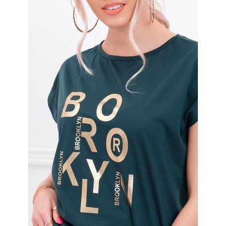 Üvegzöld női póló eredeti lenyomattal SLR020