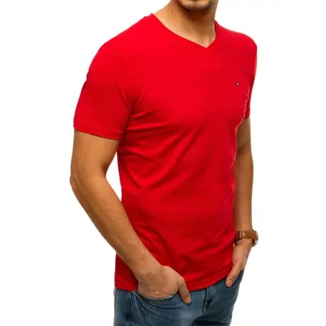 Egyszínű piros póló