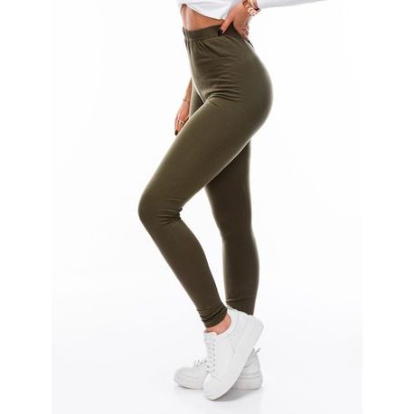 Kényelmes sötét oliva színű női leggings PLR071
