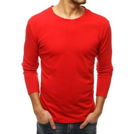 Kényelmes piros hosszú ujjú póló
