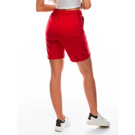 Kényelmes piros női rövidnadrág WLR011