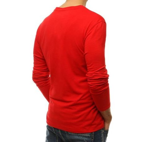 Kényelmes piros hosszú ujjú póló