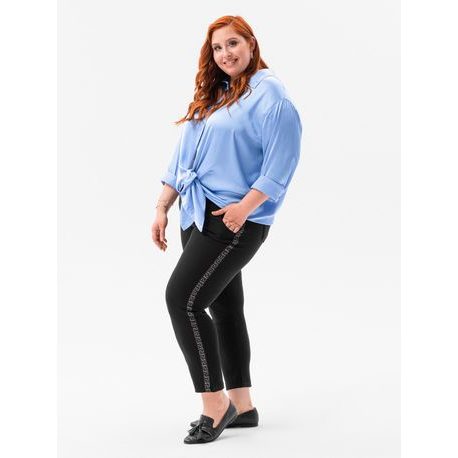 Egyedi fekete női Plus Size leggings PLR159