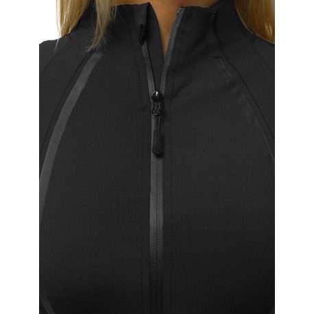 Divatos fekete sportos női pulóver JS/YW06009