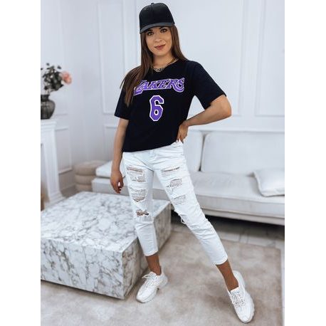 Stílusos fekete női póló Lakers