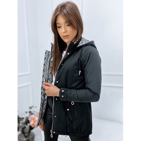 Kétoldalas fekete női kabát Mila