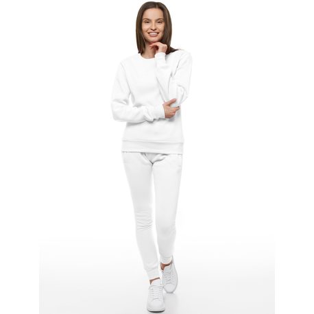 Kényelmes fehér női pulóver JS/W01Z