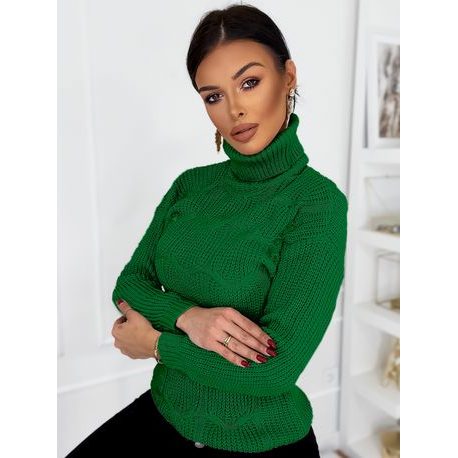 Divatos zöld női pulóver Carinna