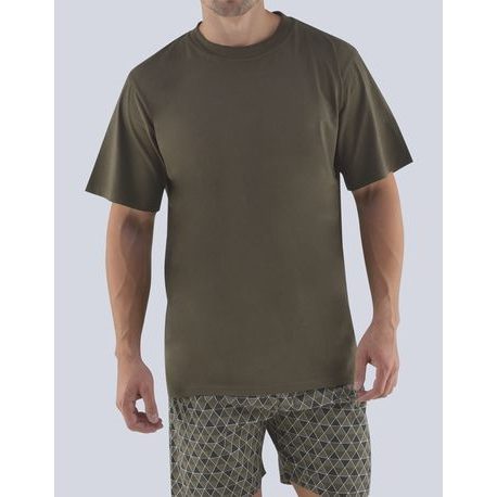 Khaki zöld nyári férfi pizsama