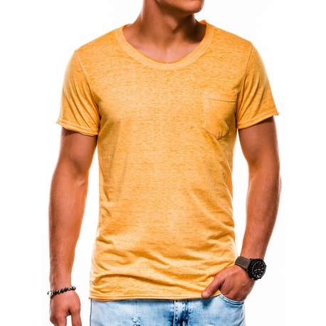 Modern sárga póló zsebbel s1051