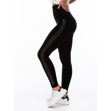 Különleges fekete női leggings PLR123