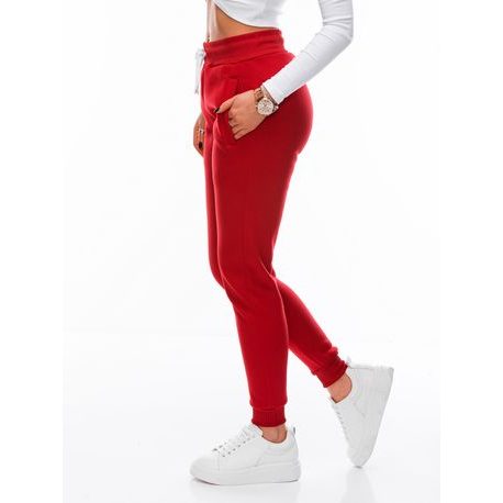 Egyszerű piros női melegítő nadrág PLR070