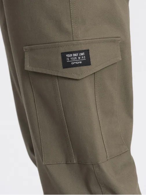 Olívazöld modern férfi cargo nadrág V1 PACG-0189