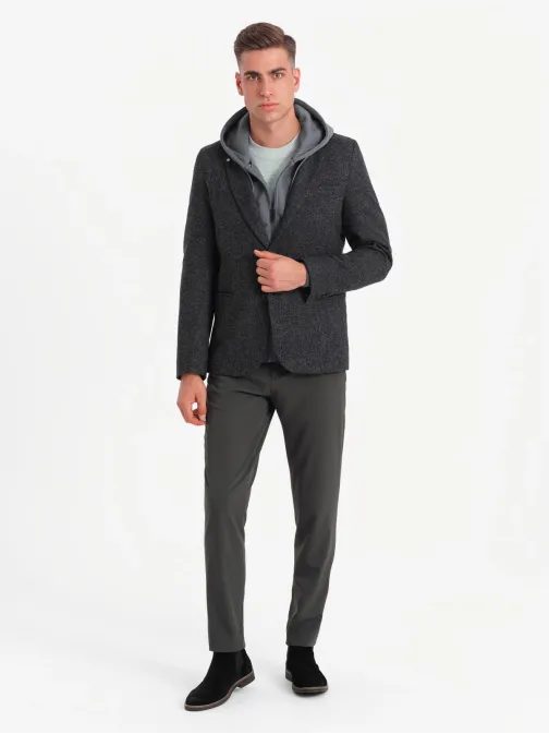 Grafit szürke melírzott hatású zakó V2 BLZB-0120