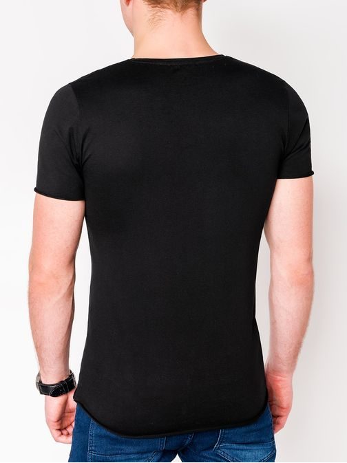 Fekete póló minimalista felirattal S958