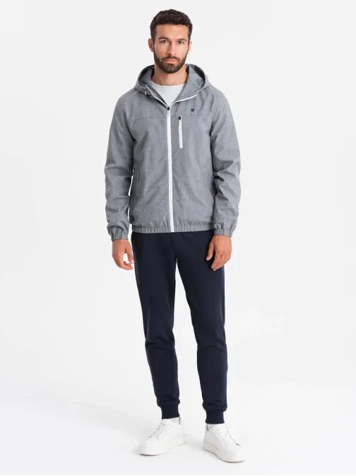 Kényelmes szürke sportos átmeneti dzseki  V3 JANP-0136