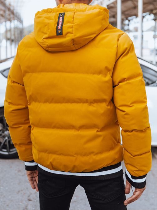 Mustársárga téli steppelt dzseki